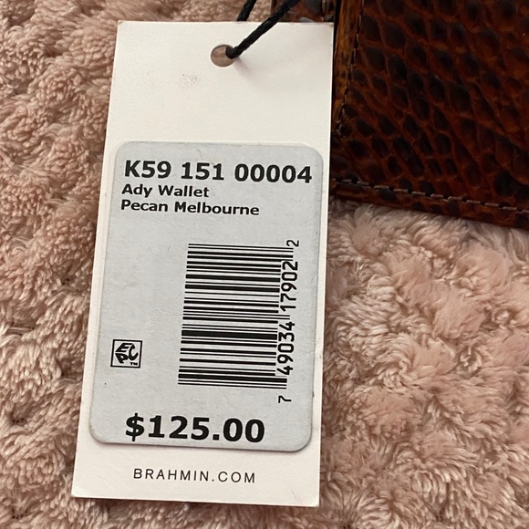 Brahmin Rich Brown Embossed Wallet - Picture 4 of 4